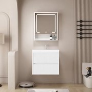 Mobile bagno sospeso con lavabo L 60 x H 51 x P 40 cm bianco in mdf 2 cassetti per vasca centrale Portofino