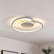 Plafoniera a LED Enesa Lucande, dimmerabile, Alluminio / Grigio / Zincato, Camera da letto, Metallo, Moderno, Plafoniera LED