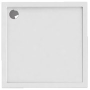 Kamalu - piatto doccia 80x80 ultra slim acrilico colore bianco