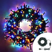 Catena di luci musicale 19 metri da 320 Led Multicolore con cavo verde Wisdom