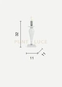 Lume piccolo paganini borgogna oro 1 luce attacco e14 h.32cm