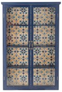 Vetrina blu in legno di abete 81x122x22 cm Hazem - Bloomingville
