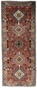 Shiraz Tappeto persiano 190 x 80 Rosso (Iran) Annodato A Mano
