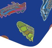 Lenzuolo con angoli per bambini blu per letto singolo 90x190 cm Bright Football – Catherine Lansfield