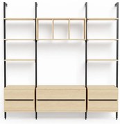 Kit cabina armadio PROJECT KIT LIVING 210X50 CM INDUS in alluminio 217.5 x 220 x 50 cm marrone/antracite
