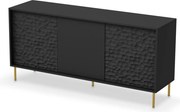 Credenza Bullet KM-1 in nero/oro - L155 cm