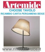 Artemide ricambio choose tavolo carta pergamena beige