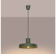 Sollux SL.1705 - Lampadario a sospensione con filo BILO 1xE27/15W/230V diametro 35 cm verde