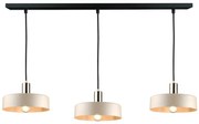 Lampadario a sospensione su cavo LATTE 3xE27/60W/230V beige/nero/oro