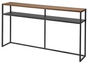 Tavolo consolle nero/in marrone scuro con effetto frassino 20,5x126 cm Tower - YAMAZAKI