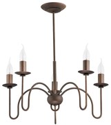 Lampadario a sospensione con supporto rigido CARTELL 5xE14/10W/230V bronzo