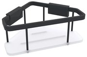 NIMCO Ki-14003-B-90 - Mensola a muro per doccia KIBO opaco nero/bianco