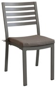 DEXTER - sedia da giardino in alluminio impilabile con cuscino