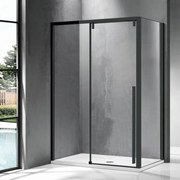 Kamalu - box doccia 70x120 scorrevole con lato fisso telaio nero | ksa5000b