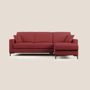 Kafka divano letto angolare in morbido tessuto impermeabile T02 rosso 262 cm destro (mat. 120x197)