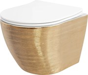 Vaso WC sospeso Rea Carlo Flat Brush Gold