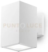 Ges1014- applique quadrata in alluminio colore bianca 1 luce attcco...