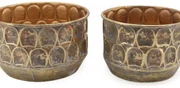 Vaso decorativo METALLO marrone H 19 cm