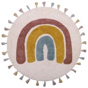 Tappeto per bambini fatto a mano, ø 110 cm Rainbow - Nattiot
