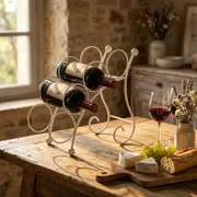 BRUBAKER Portabottiglie per Vino - otocicletta Blu - Decorazione in