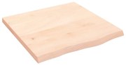 Ripiano a parete 60x60x4 cm legno massello rovere non trattato