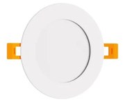 Pannello LED Rotondo 8W, 800lm, no Flickering, Foro Ø106-110mm Colore Bianco Caldo 3.000K