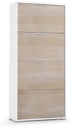 Scarpiera 4 ante doppia prof doppia profondità L 67 x H 147 x P 28 cm 24 paia, beige