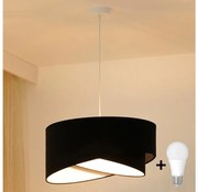 Brilagi - Lampadario LED a sospensione con filo LYRA 1xE27/15W/230V nero/bianco