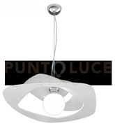 Warped sospensione d.50 cm. 1 luce bianco 1157-s50-bi