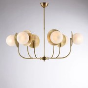 Lampadario Contemporaneo Selene Bronzo 6 Luci E14