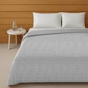 Trapuntino matrimoniale grigio effetto stropicciato