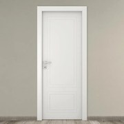 Porta interna a battente Nobel in legno colore bianco, L 80 x H 210 cm, apertura reversibile