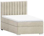 Letto singolo imbottito beige con contenitore con griglia 100x200 cm Bunny - Ropez