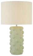 Lampada Da Scrivania Contemporanea Bolla Ceramica Verde Tessuto 1 Luce E14