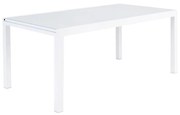 Tavolo da giardino allungabile Lyra NATERIAL in alluminio bianco con piano in vetro  per 10 persone 180/260x96cm