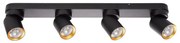 Faretto ANDY 4xGU10/8W/230V nero/oro