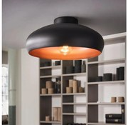 Eglo 55248 - Plafoniera MOGANO 1xE27/60W/230V nero