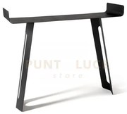 Consolle per ingresso moderna tibet nero in ferro 110x35x85hcm