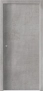 Porta interna scorrevole Shale in MDF colore cemento grigio, L 80 x H 210 cm, apertura reversibile