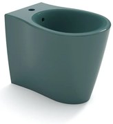 Bidet filomuro SOFT OLYMPIA CERAMICA L 36 x H 42 x P 55 cm Verde lucido