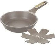 Padella antiaderente 20 cm Taupe con salvapadella
