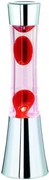 Lava lampada curva gadget cromo + rosso h.40cm