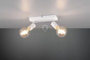 Vannes barra 2 spots orientabili bianca l. 26cm attacco e27