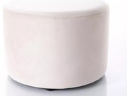 Pouf Doti A Velvet in velluto beige chiaro – 43x43x32 cm