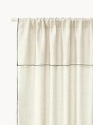 Set di 2 tende in lino semitrasparente con orlo a tunnel Eleonara