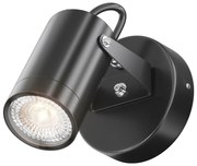 Lampada Da Parete Moderna Da Esterno Alluminio Nero 1 Luce Gu10 50W Ip65