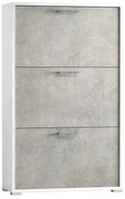 Scarpiera Puzzle 3 ante doppia profondità L 67 x H 112 x P 28 cm 18 paia, grigio