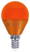 Lampadina Led E14 G45 a sfera 4W Arancione Aigostar