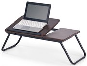 Tavolino da letto 23x60 cm nero/marrone