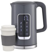 Bollitore con display LCD 1,7 l 2200W/230V grigio + tazza da viaggio 450 ml